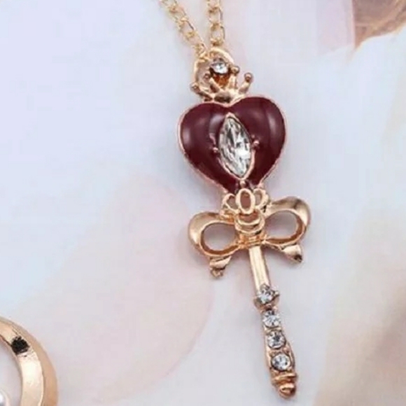 ❤Sailor moon heart wand key necklace - Picture 3 of 7